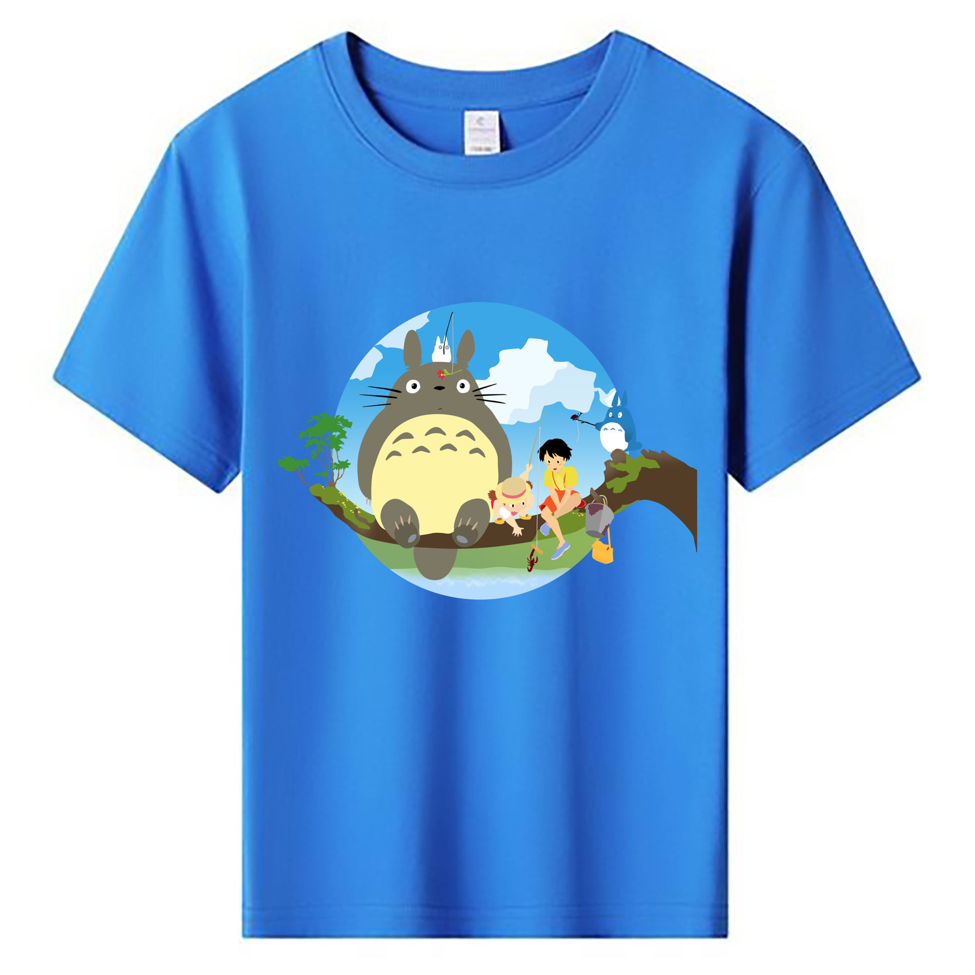 （画像用） となりのトトロ 草壁メイ 草壁サツキ My Neighbor Totoro Satsuki Kusakabe Mei Kusakabe 綿100％キッズTシャツ（フロントプリント）